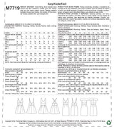Patrón de costura para vestidos de mujer, tallas, A5