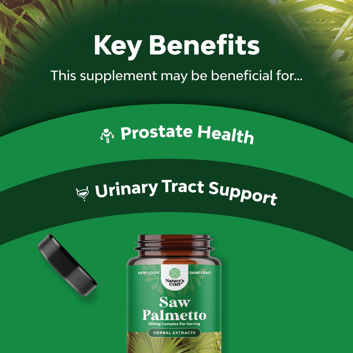 Suplemento Pure Saw Palmetto Extract crecimiento del cabello