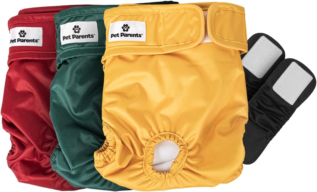 Pet Parents Pañales y extensores lavables prémium Samba, tamaño