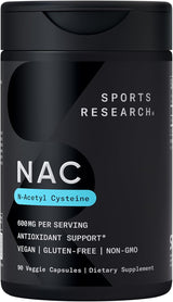 N-Acetil L-Cisteína 600mg - Sports Research, 90 Veggie Caps