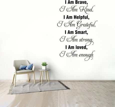 Vinilos Decorativos I Am Brave - Frases Positivas para Hogar