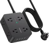 HANYCONY Regleta protectora contra sobretensiones, cable