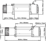 Cabrestante eléctrico impermeable IP68 de 12000 libras