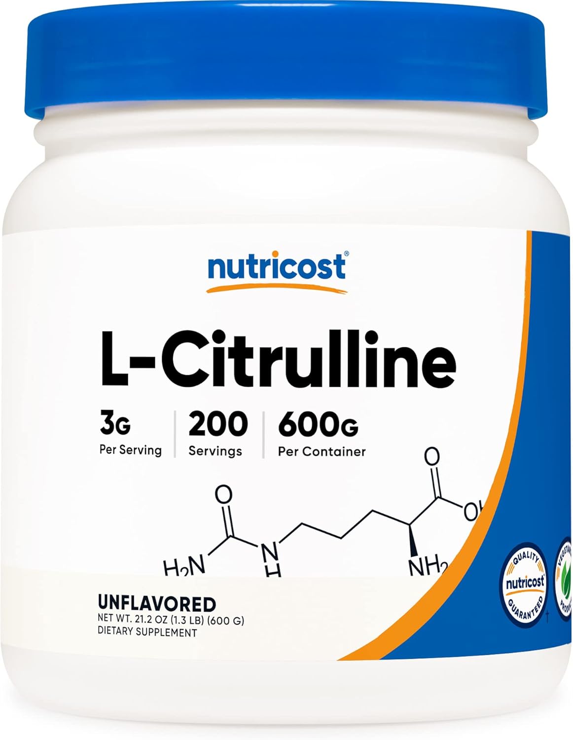 Suplemento Polvo puro de L-citrulina (base) 21.16 oz