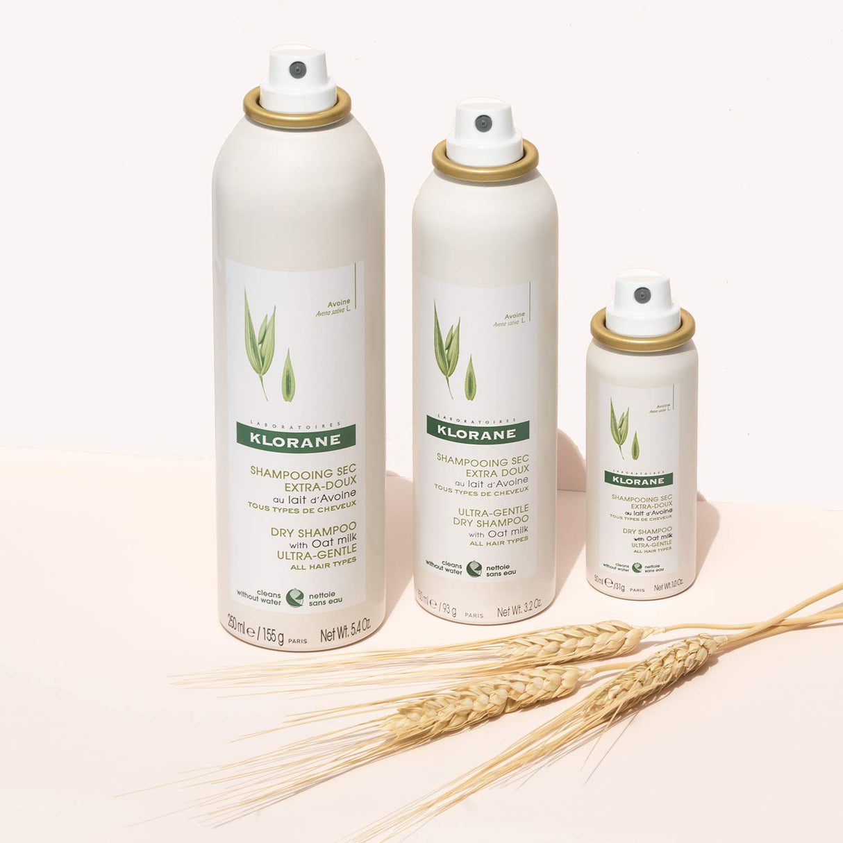 Shampoos y Acondicionadores al seco con leche de avena
