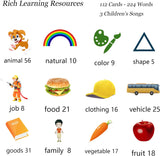Juguetes de Aprendizaje para Niños, Sensory Play, 112 Tarjetas