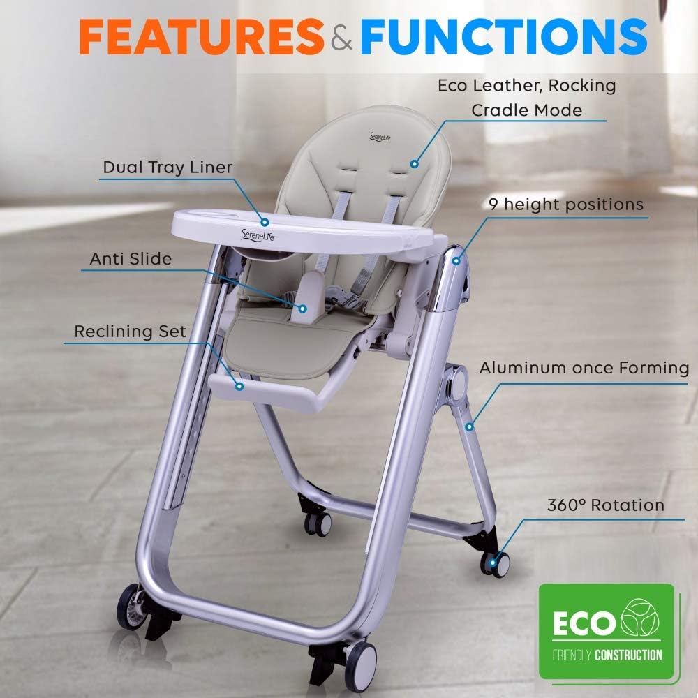 Silla comedor de alimentación para bebé SERENELIFE SLHC62