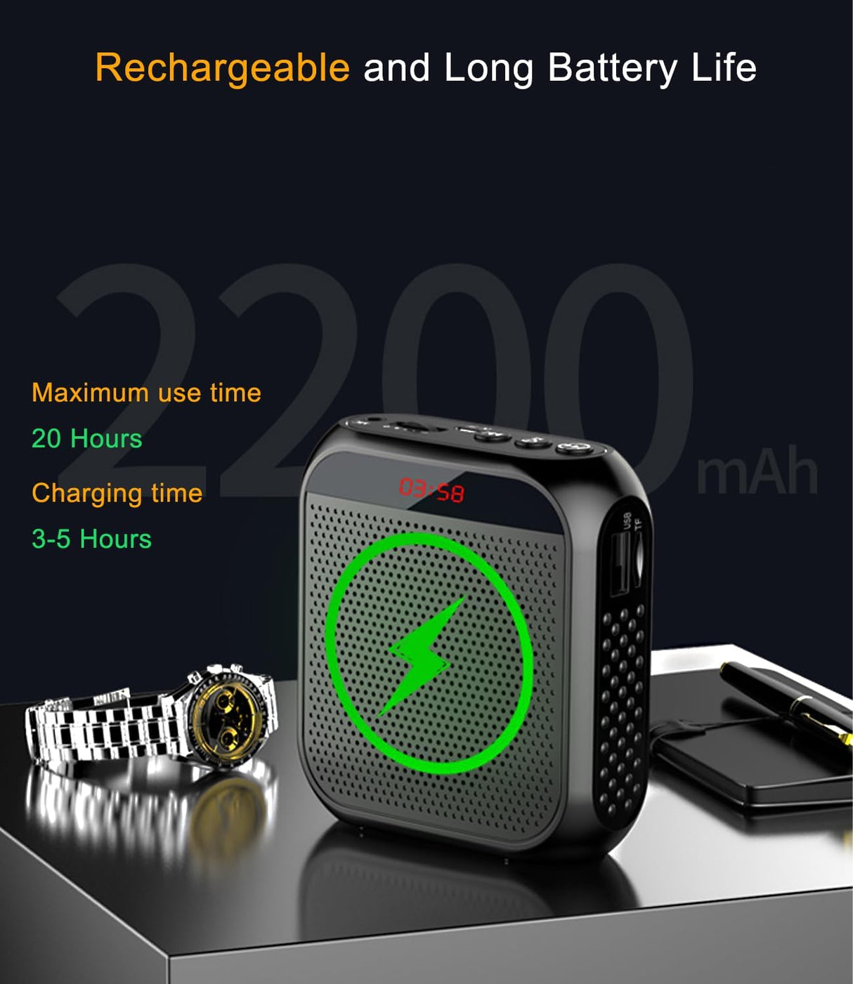 Amplificador de voz personal docentes  micrófono inalámbrico