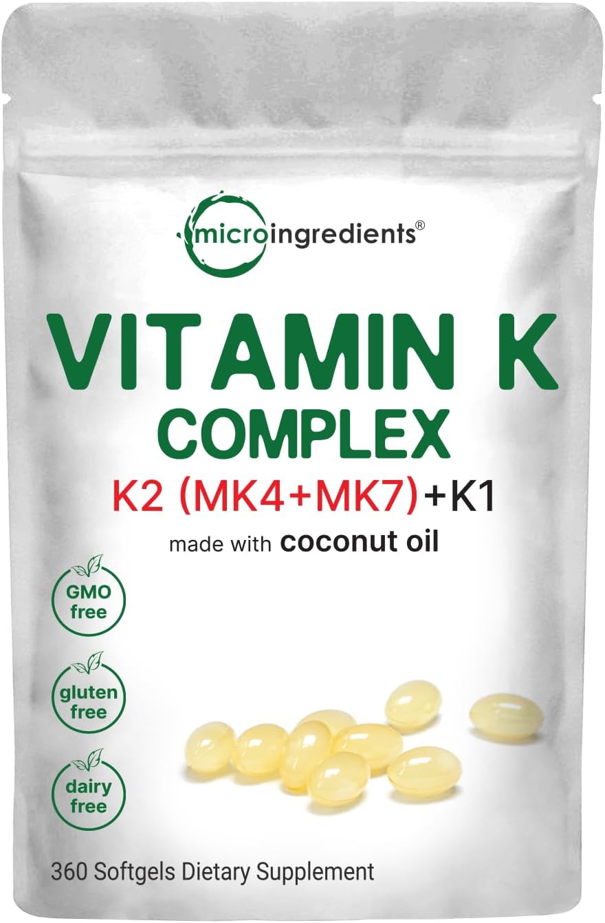 Suplemento de Vitamina K Compleja Micro Ingredientes, 360 cápsulas