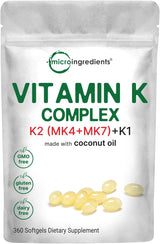 Suplemento de Vitamina K Compleja Micro Ingredientes, 360 cápsulas