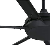 Ventilador de techo industrial negro mate