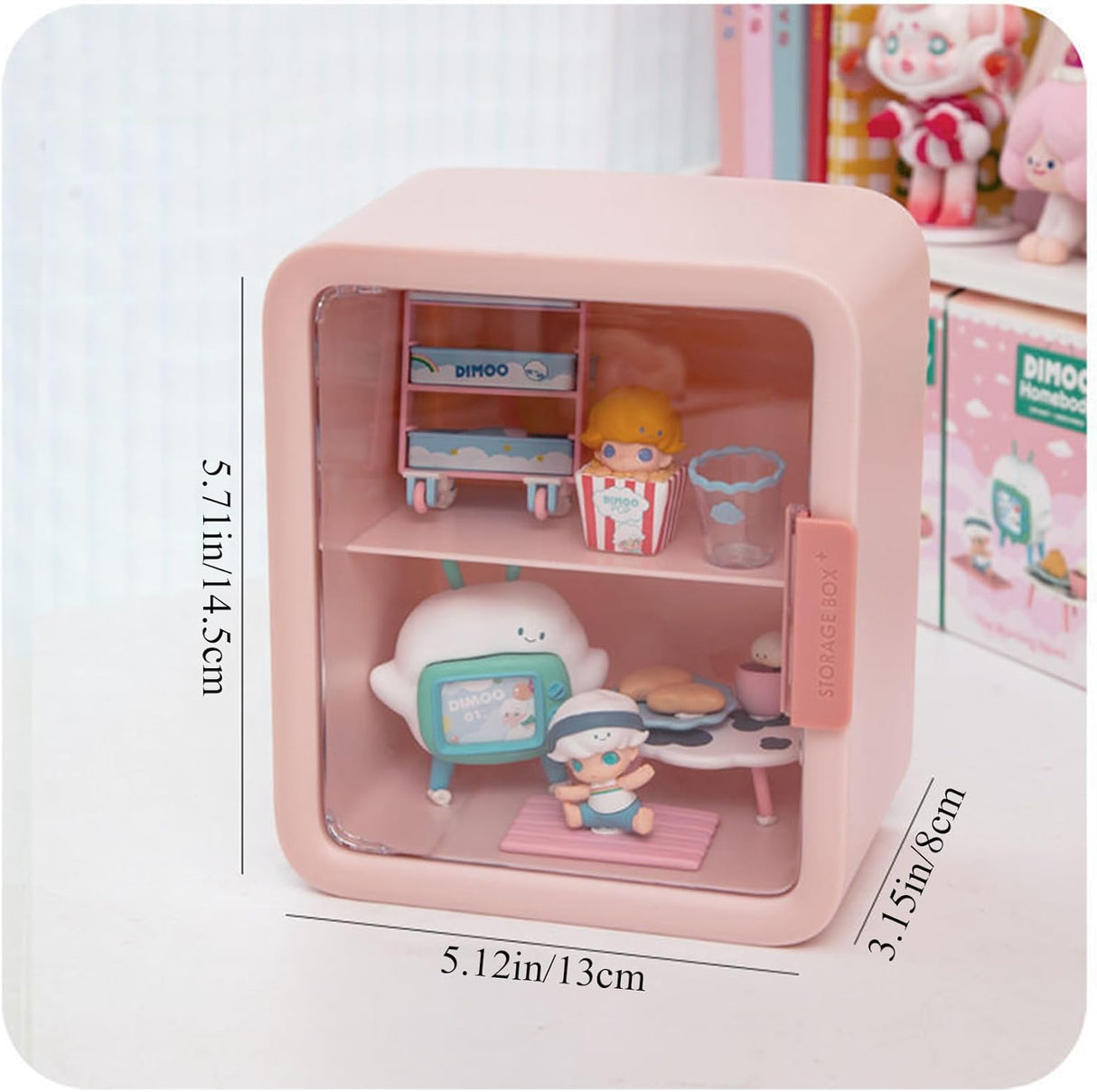 Caja Expositora Transparente con Luz y Puerta para Figuras