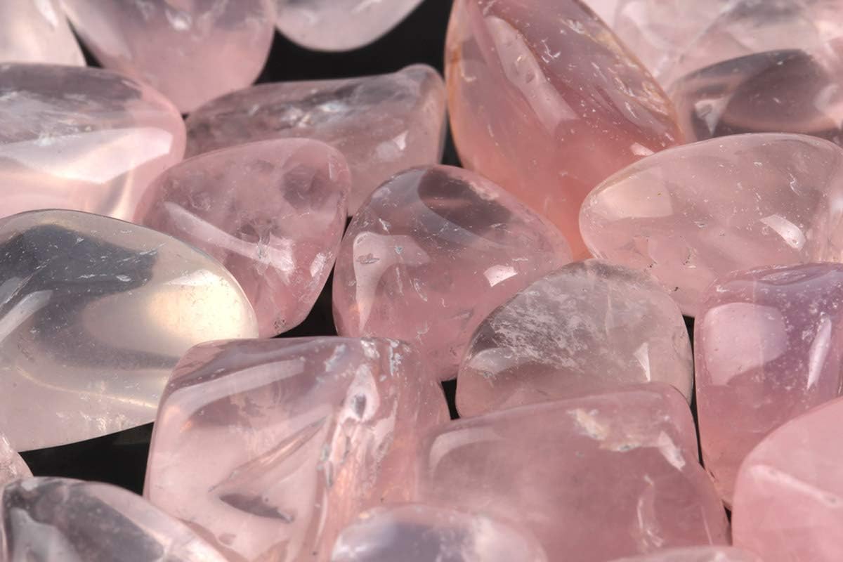 Chips de piedra pulida de cuarzo rosa de 1 libra Piezas de cuarzo de cristal natural trituradas