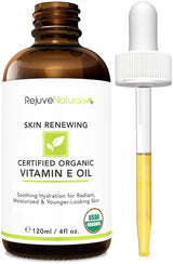 Aceite de Vitamina E 100% Natural y Orgánico USDA, Hidratante