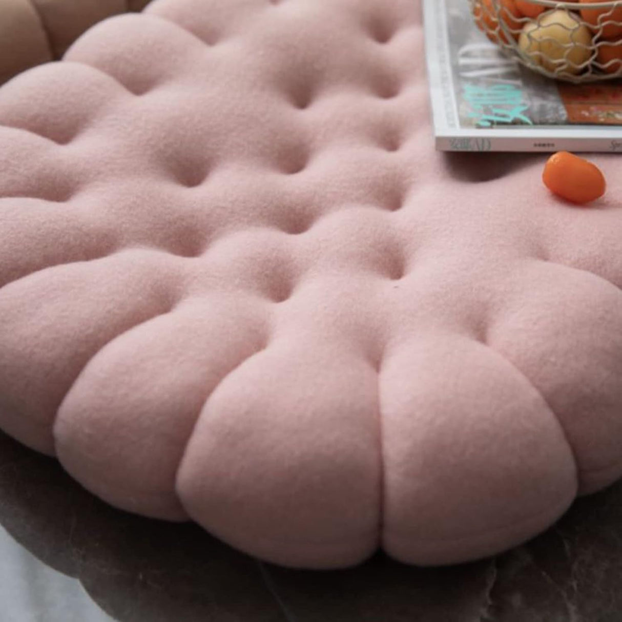 ZANYB Cojín ovalado para galletas, almohada de meditación para sala de estar, ventana de bahía, decoración de felpa de 20 x 16 pulgadas