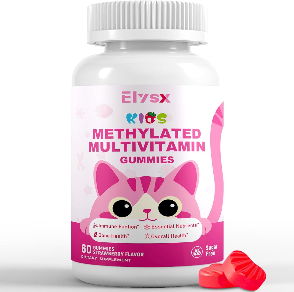 Suplemento multivitamínico masticable para niños, 60 cápsulas