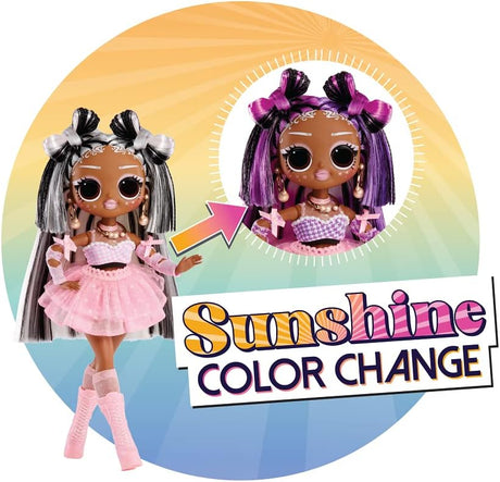 Muñeca con pelo que cambia de color, modas y accesorios - 4+