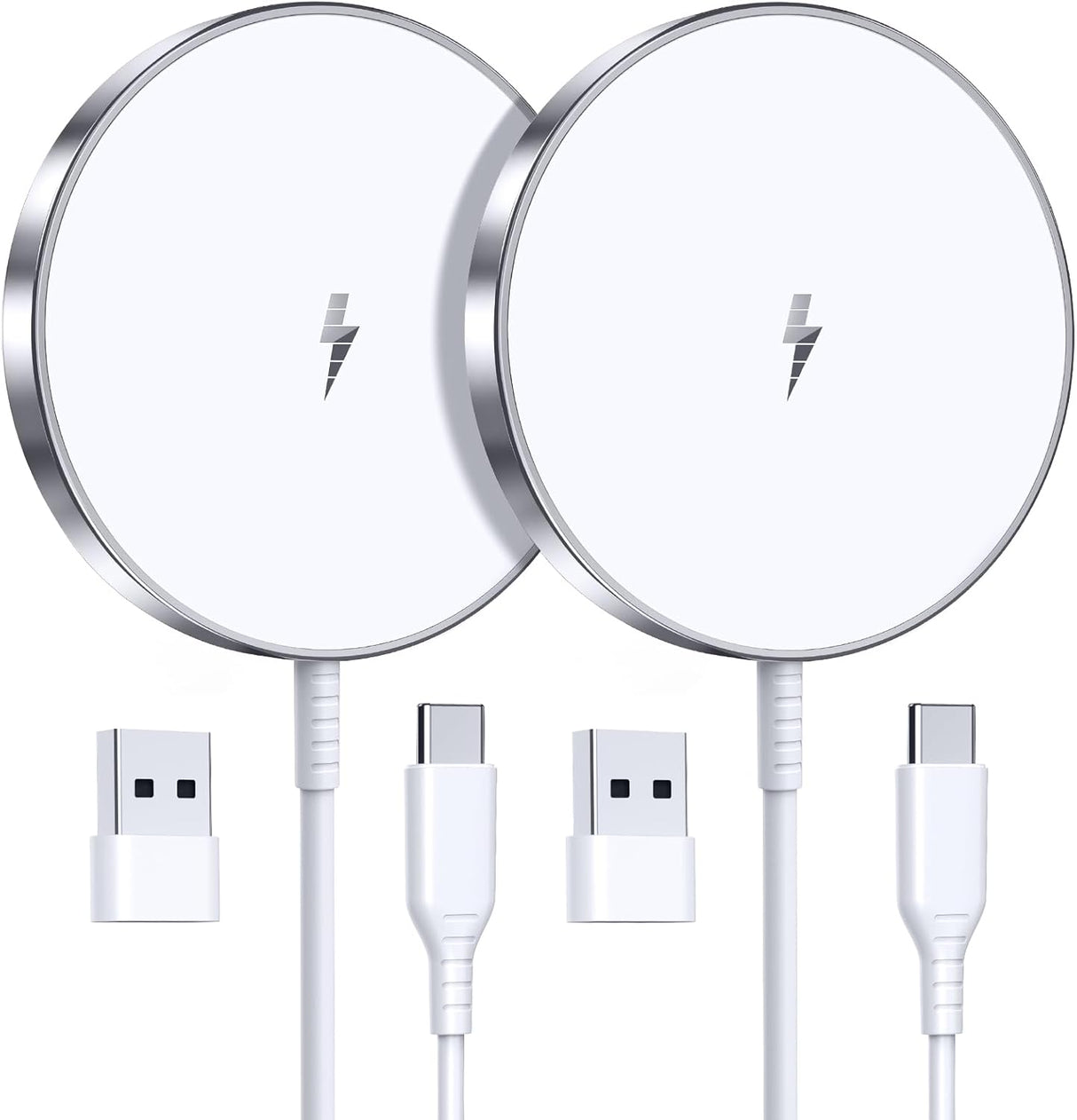 Cargador Inalámbrico Magnético 15W, MagSafe, 2 Pack, iPhone 16/15