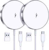 Cargador Inalámbrico Magnético 15W, MagSafe, 2 Pack, iPhone 16/15
