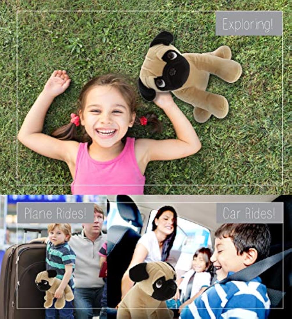 Peluche de perro para niños color marrón. Puzzled Inc