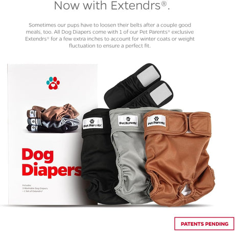 Pet Parents - Pañales lavables para perros y hembras