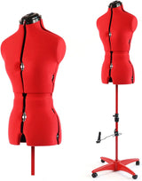 Maniquí Ajustable para Costura, 13 Diales, Base Rodante, S-M