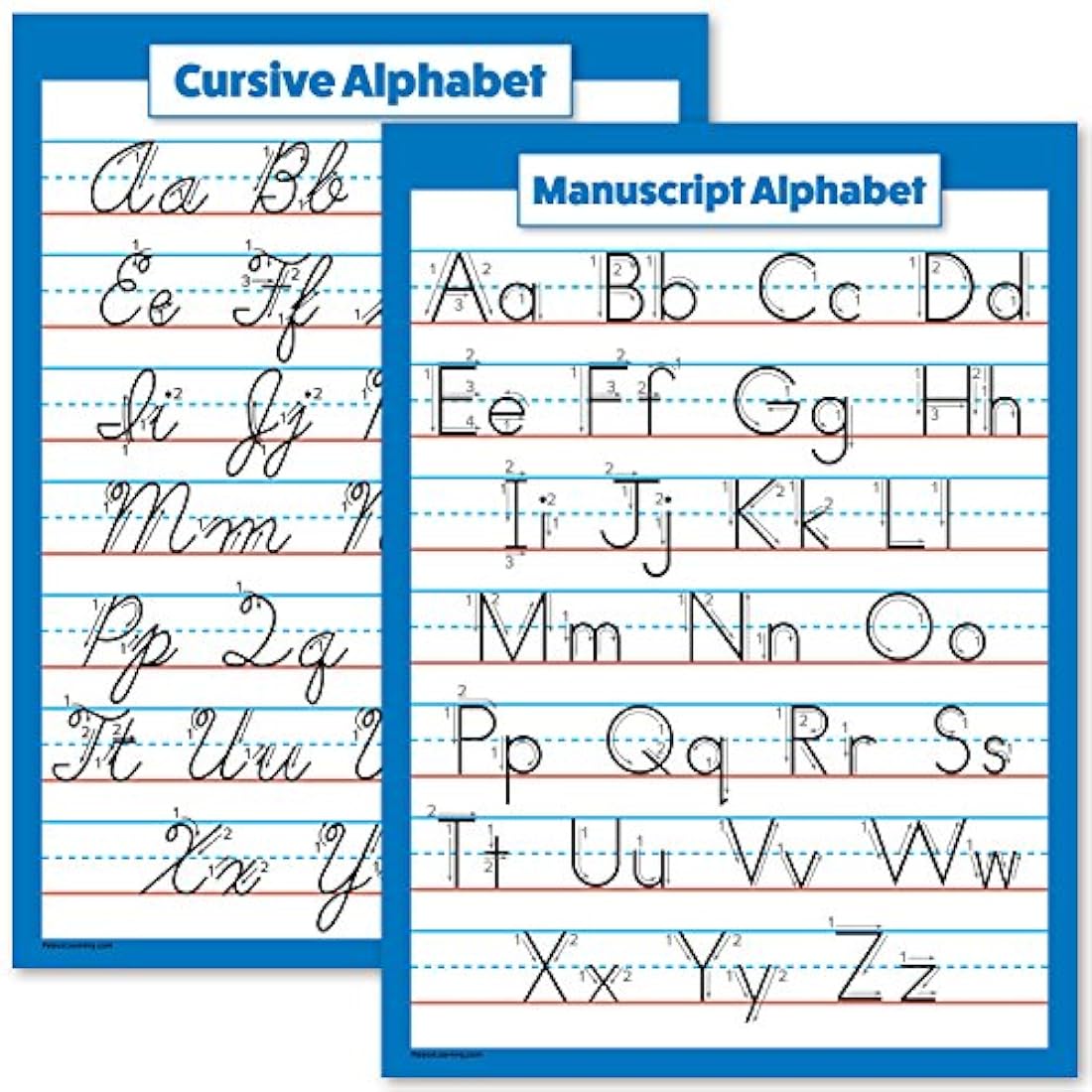 ABC diseño de alfabeto cursiva y Manuscript