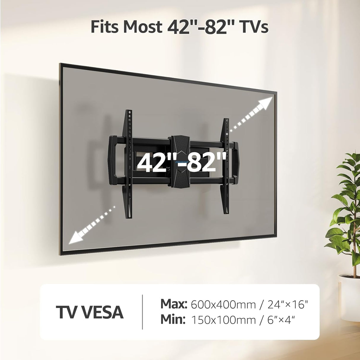 Soporte de TV MOUNTUP para 42-82 con giro y inclinación MU0028
