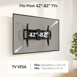 Soporte de TV MOUNTUP para 42-82 con giro y inclinación MU0028