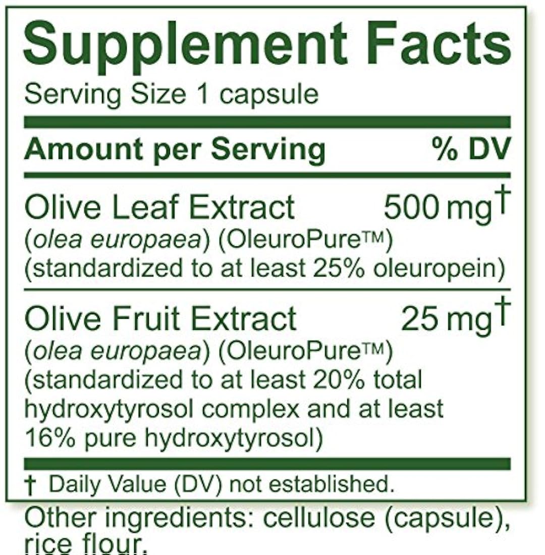 Extracto real de hoja de olivo europeo super fuerte