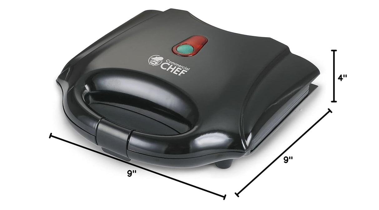 Mini Waffle Maker Comercial Chef, Antiadherente, Fácil de Limpiar