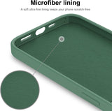 DEENAKIN Funda para iPhone 13 Pro Max con protector de pantalla, cubierta de goma de gel de silicona líquida suave y duradera para iPhone 13 Pro Max de 6.7 pulgadas, color verde oscuro