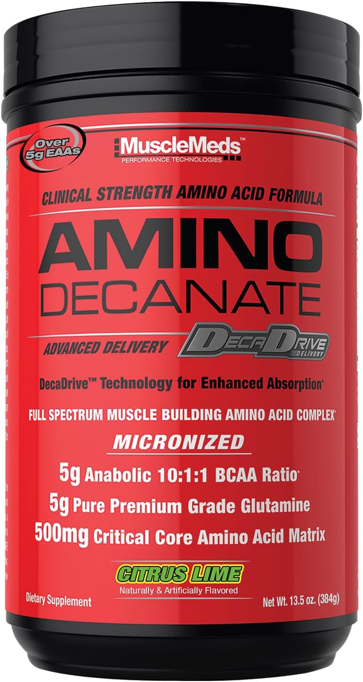 Amino Decanate MuscleMeds, 384g, Sabor Citrón Lima