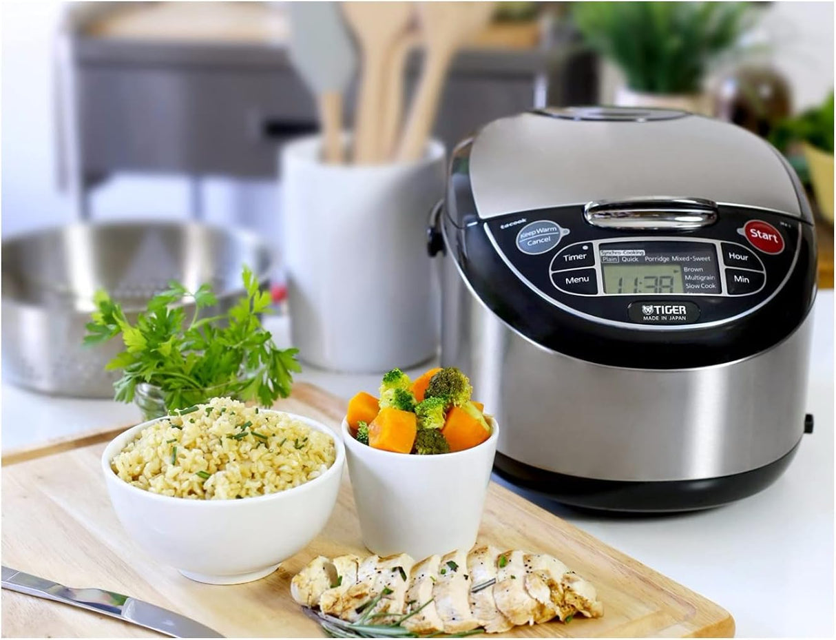 Arrocera Tiger 5.5 Tazas, Cocinera a Vapor y Lenta, JAX-T10U-K