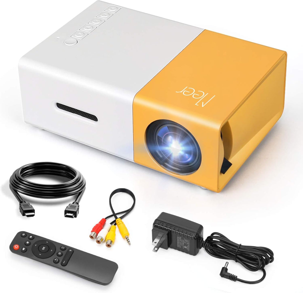 Proyector Mini Meer, portátil, compatible con HDMI y USB