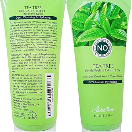 Gel exfoliante facial para árbol de té Transparente