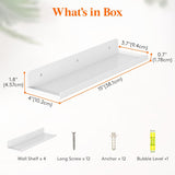 Estantes Flotantes Lifewit, 4 Pack Acrílico 15 para Decoración