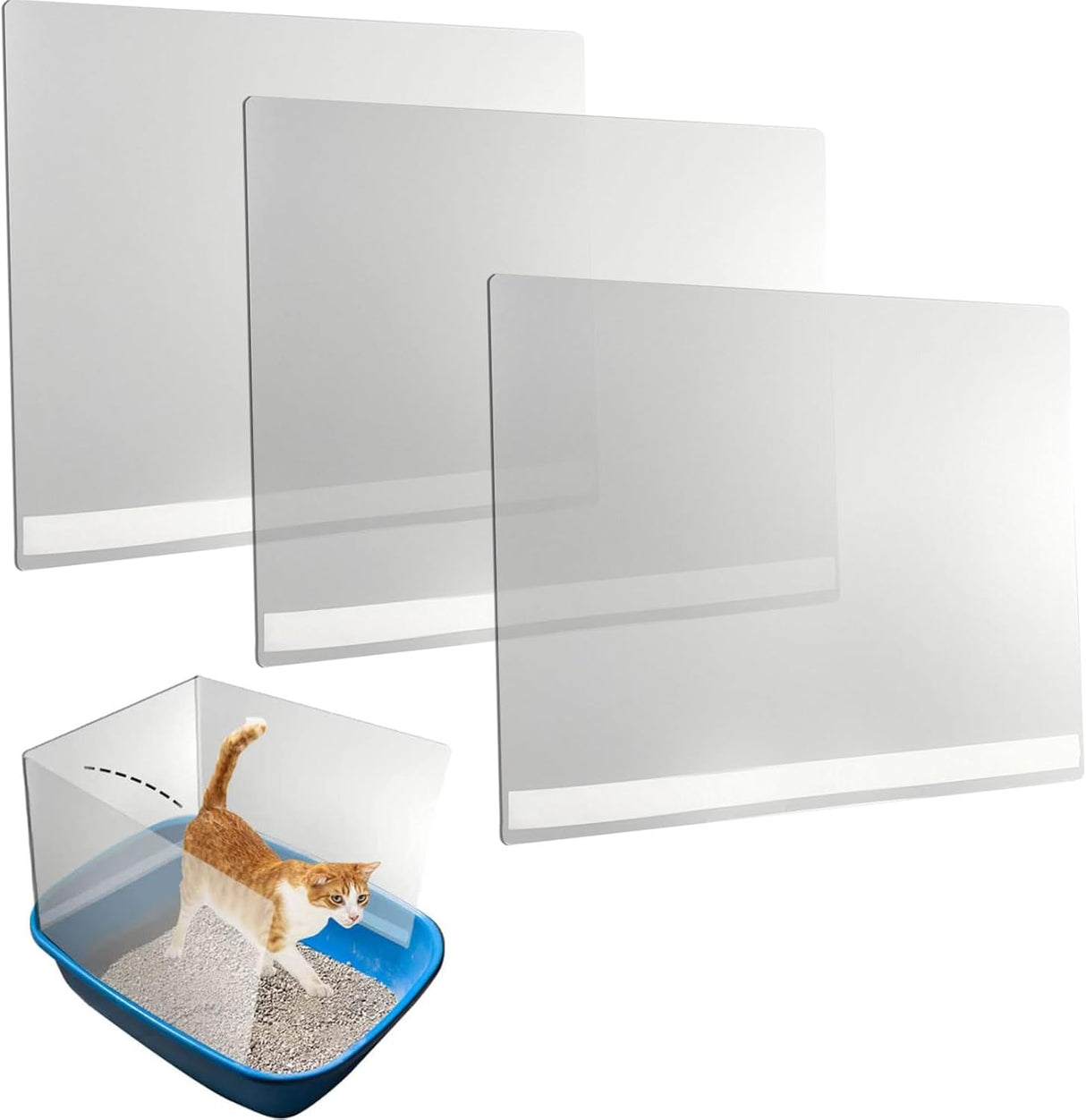 3 protectores para orina de caja de arena para gatos AAiphuwew