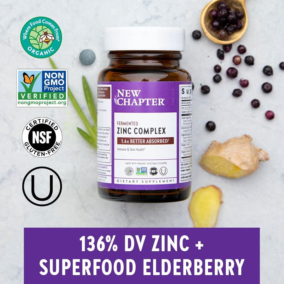 Suplementos Alimenticios de zinc  fermentado  60 unidades