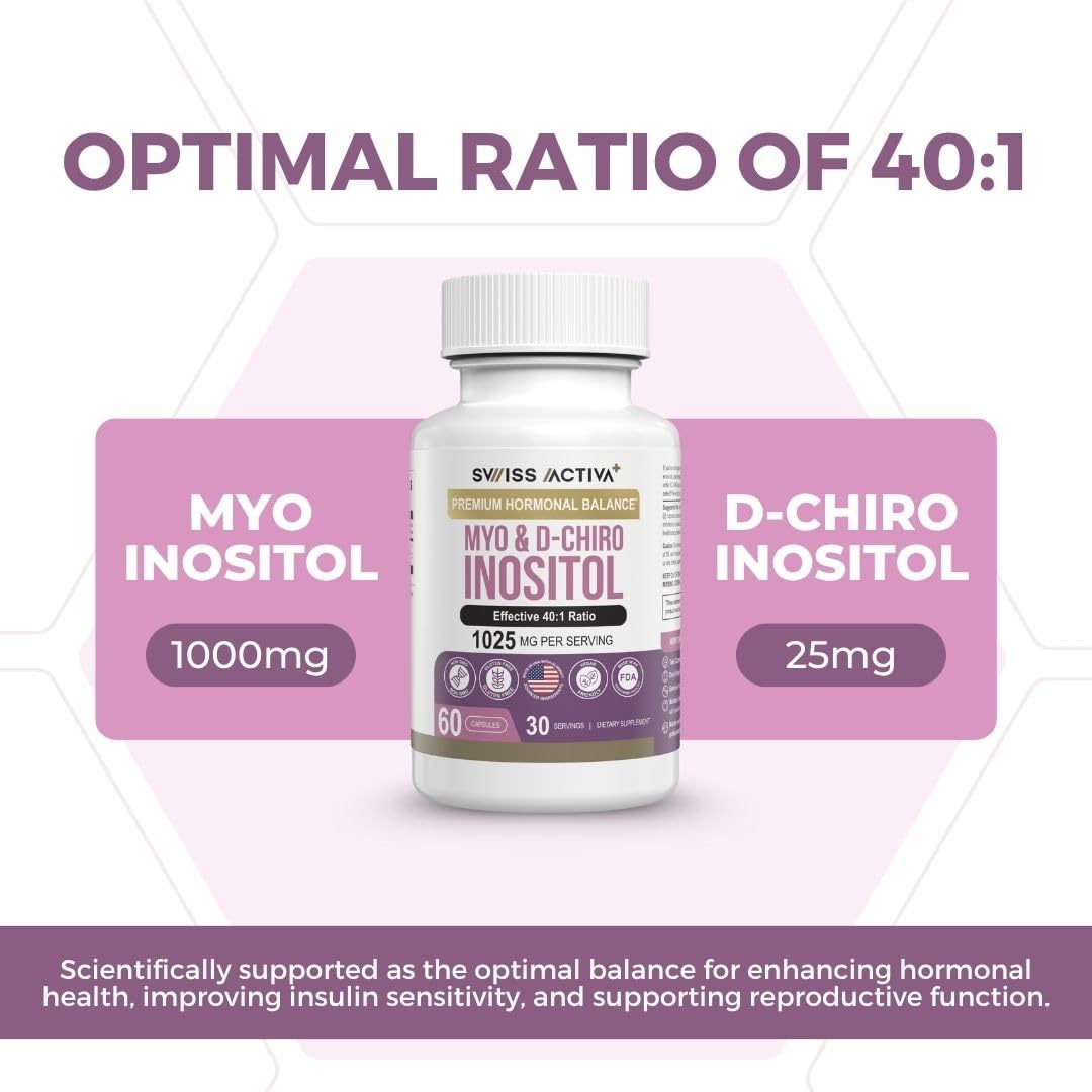 Suplemento Hormonal Swiss Activa+ Myo D-Chiro Inositol 30 días