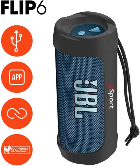 Altavoz portátil JBL Flip 6 resistente al agua con funda gSport