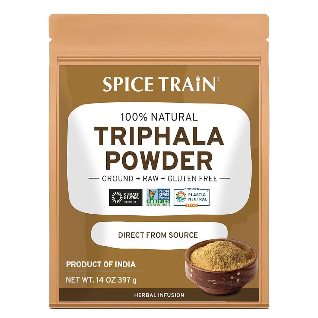 Suplemento SPICE TRAIN Triphala orgánica molida (14 onzas)