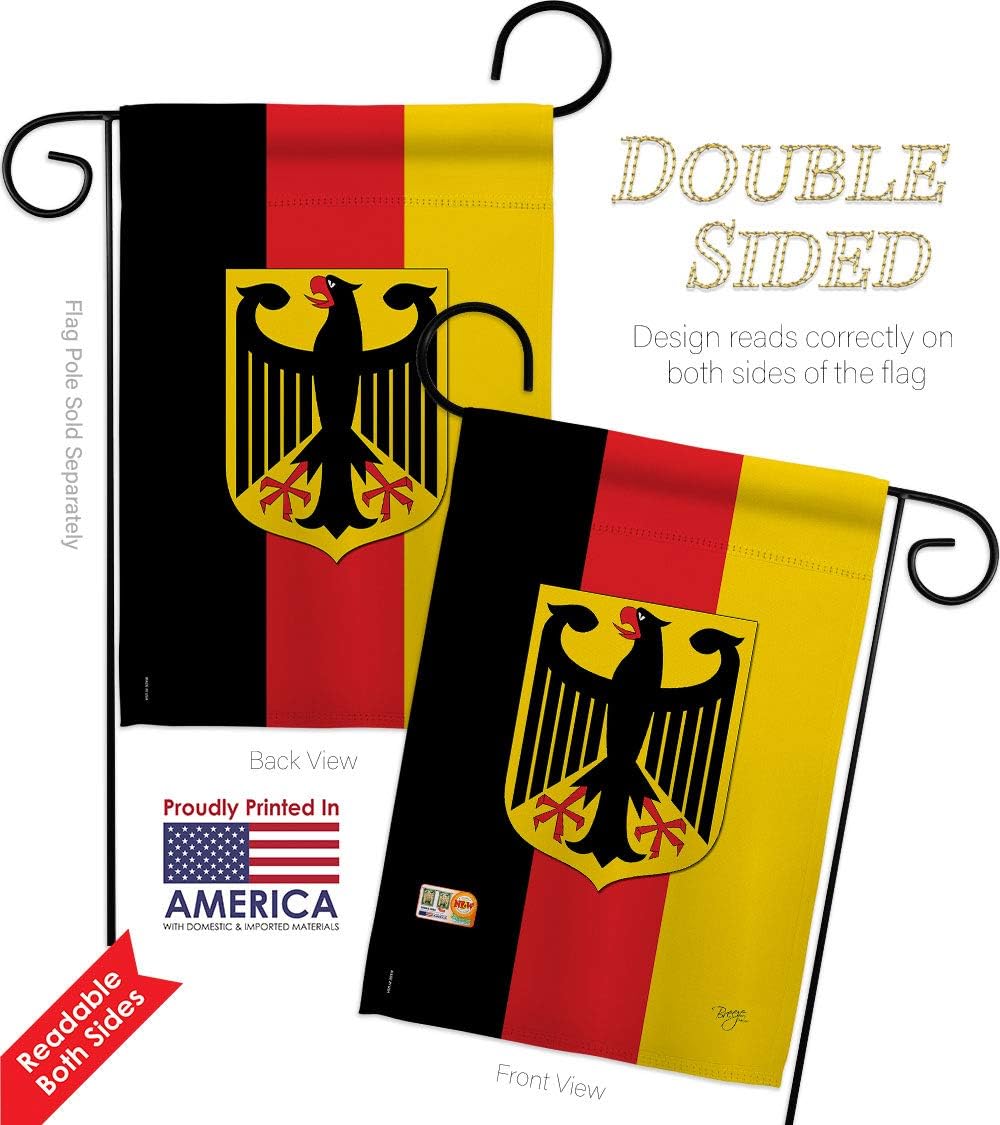 Nacionalidad Alemania Garden House Banderas Kit Regional Nación Internacional Mundo País Particular Área Pequeña Decorativa Patio Banner Doble Cara Hecho en Estados Unidos 28 X 40