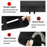 Elonbo Estuche rígido de viaje para Anker 622/633 / 521 batería magnética (MagGo), cargador portátil inalámbrico plegable magnético de almacenamiento de banco de energía, bolsillo de malla adicional para cable de carga, color negro