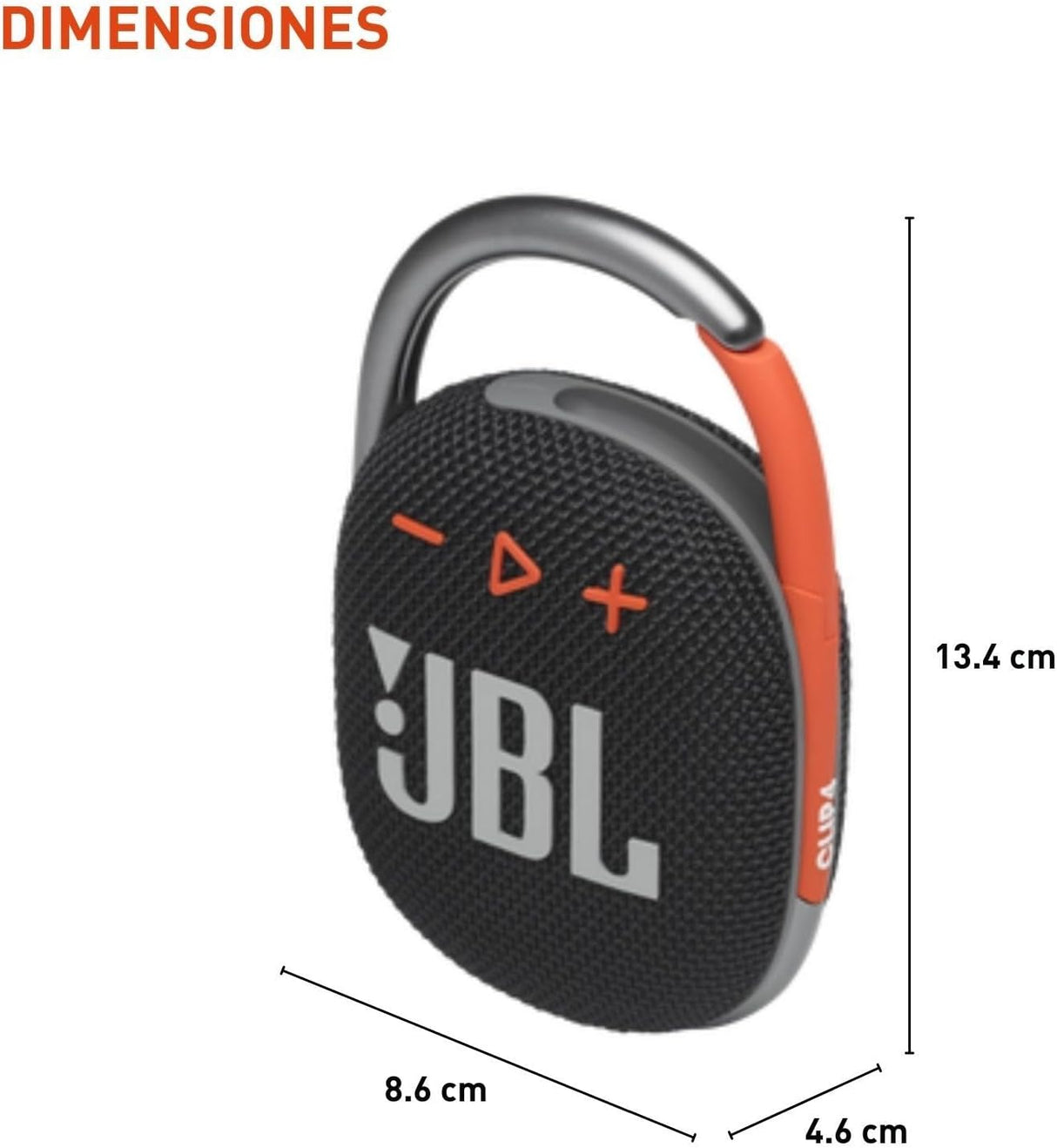 Altavoz Bluetooth JBL Clip 4 - Impermeable, 10h de batería