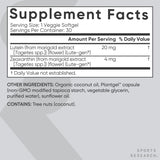 Suplemento de Luteína y Zeaxantina - Sports Research® 30 Veggie