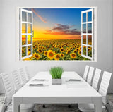 THNWSY Adhesivo autoadhesivo para pared, girasol