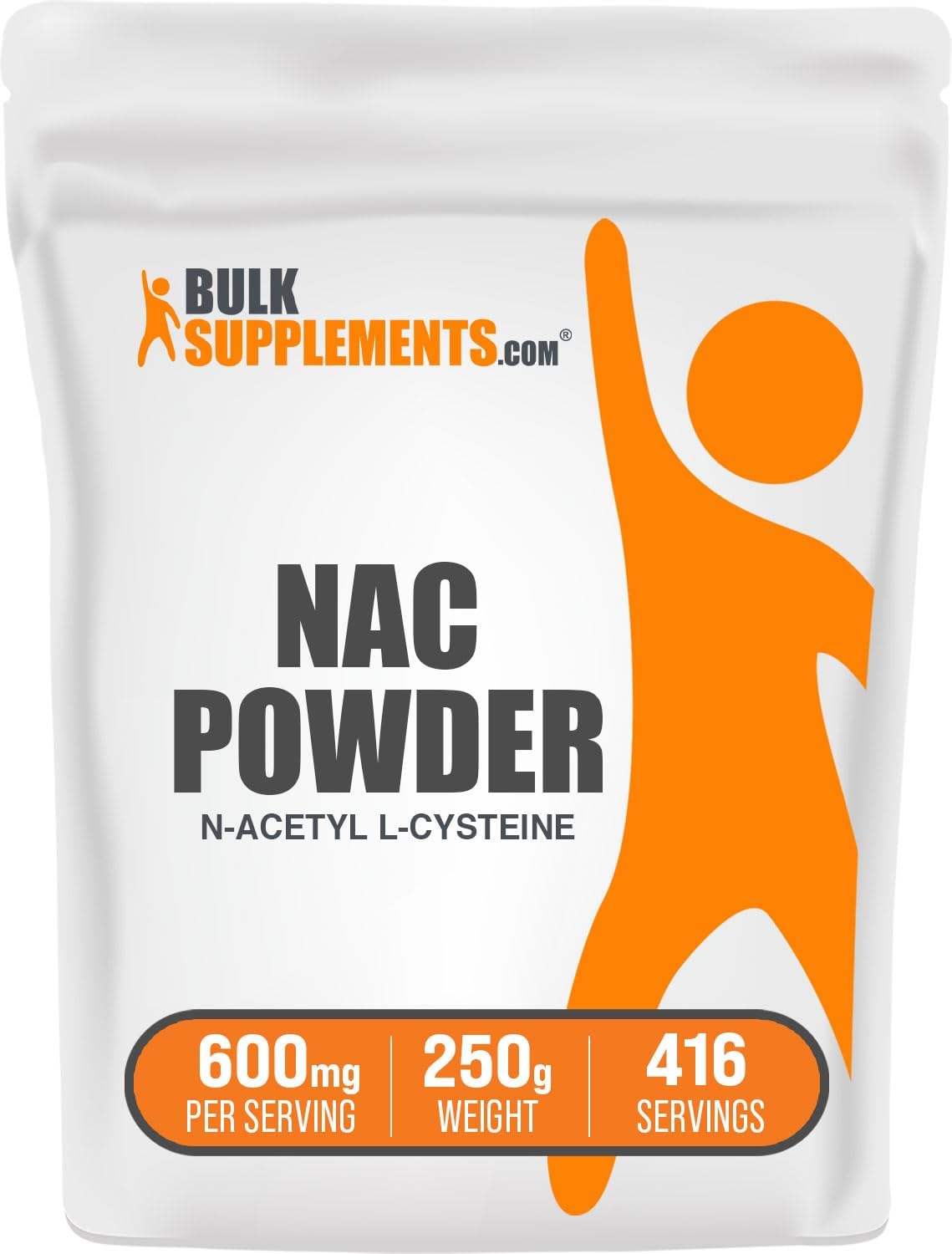 NAC en polvo 600mg - BulkSupplements, Antioxidante 250g
