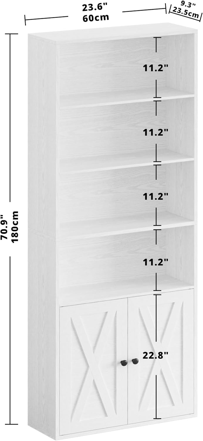 Estantería Industrial IRONCK con 6 Estantes y Puertas 70