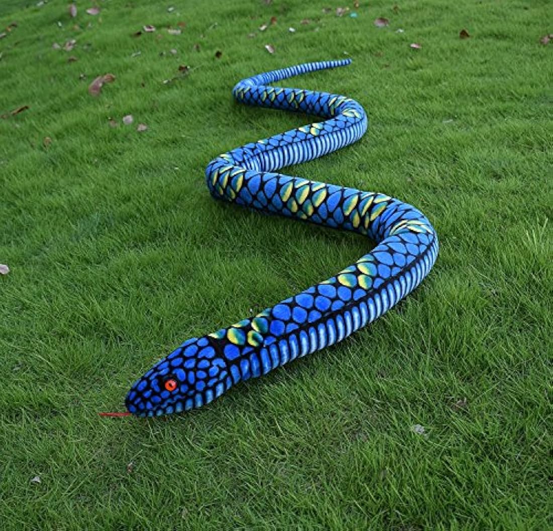 Peluche diseño de serpiente de Boa Gigante azul 113, A-cool